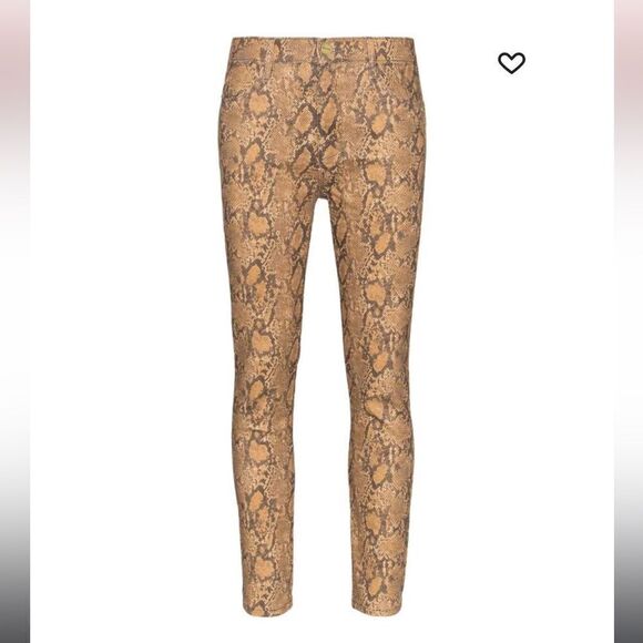 New FRAME High-Rise Snake-Effect Jeans Size 27 - Picture 11 of 16